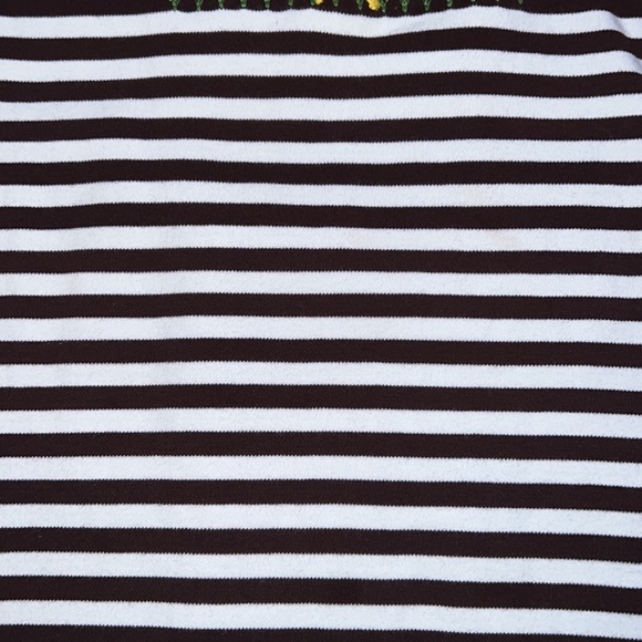 Zuccini brown and white striped girls ribbon detailed turkey dress size 6 EUC - Picture 4 of 7